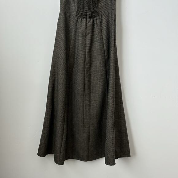 Reformation Stratford Wool Blend Midi Dress in Black Check Size: 4 - Picture 11 of 13